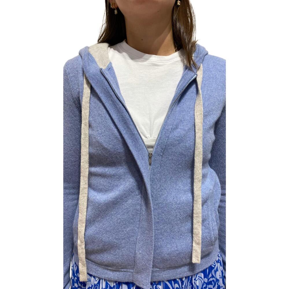 NEW AUTUMN CASHMERE contract ties hoodie in slate/mojave